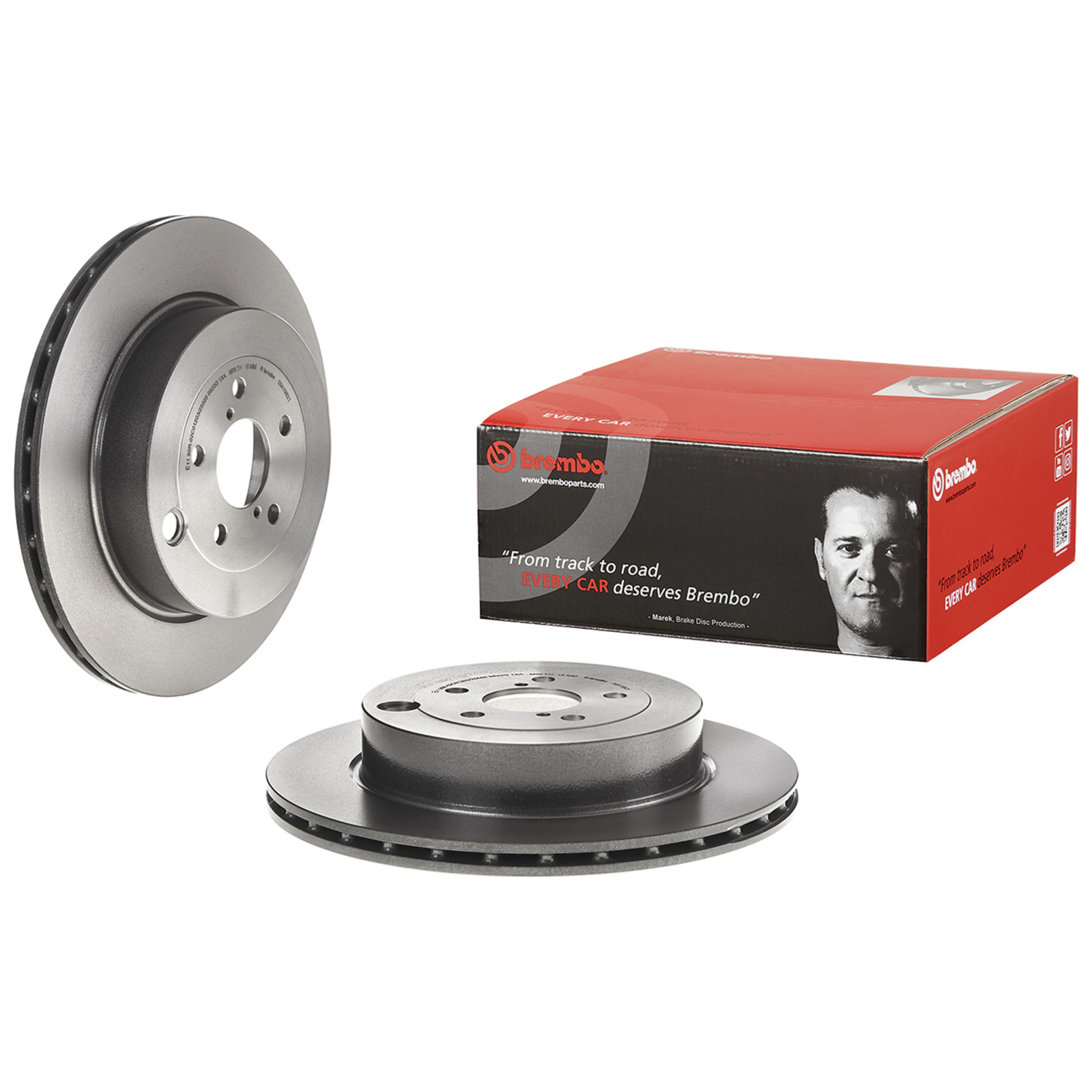 2x BREMBO Bremsscheibe PRIME LINE - UV Coated
