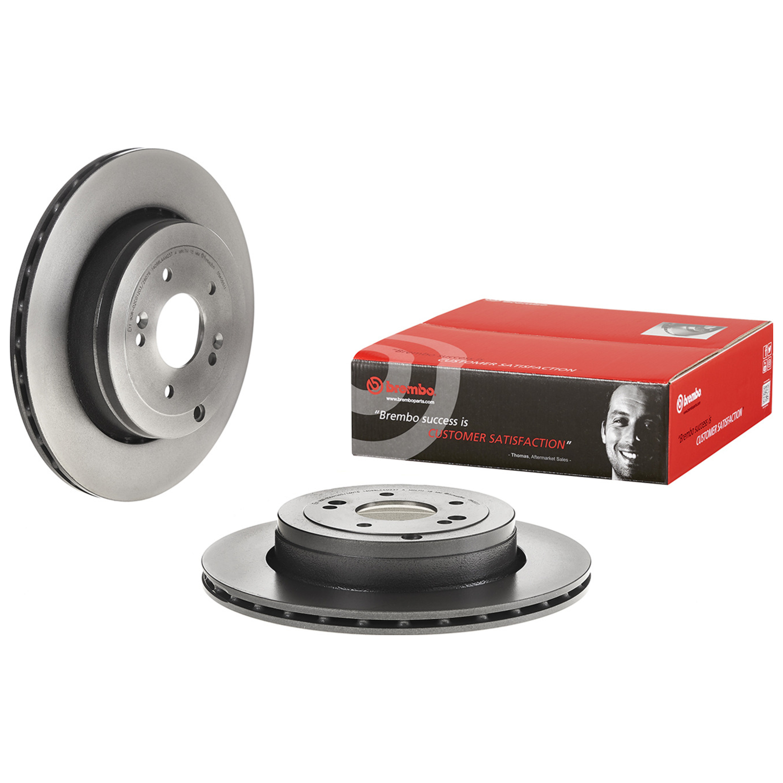 2x BREMBO Bremsscheibe PRIME LINE - UV Coated