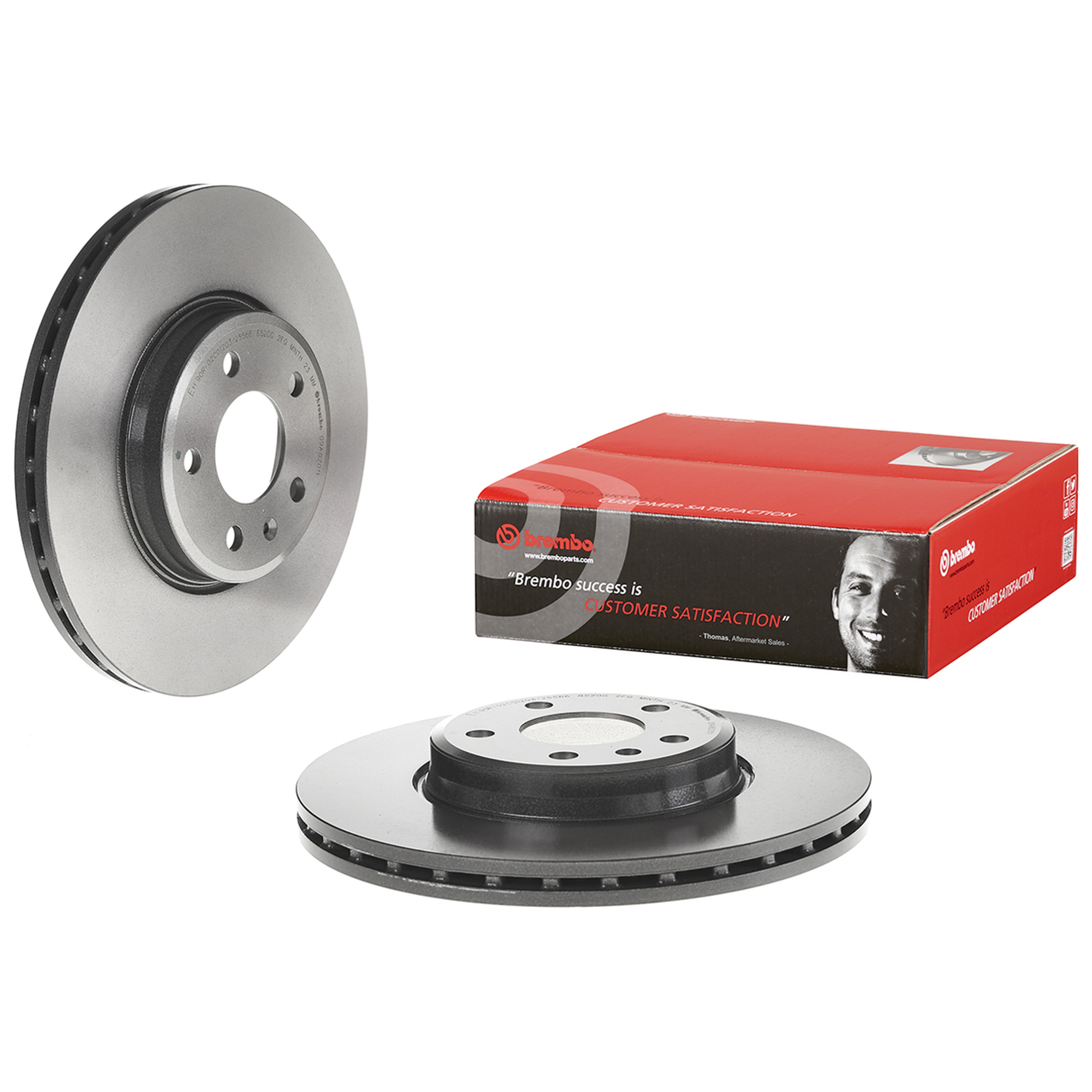 2x BREMBO Bremsscheibe COATED DISC LINE