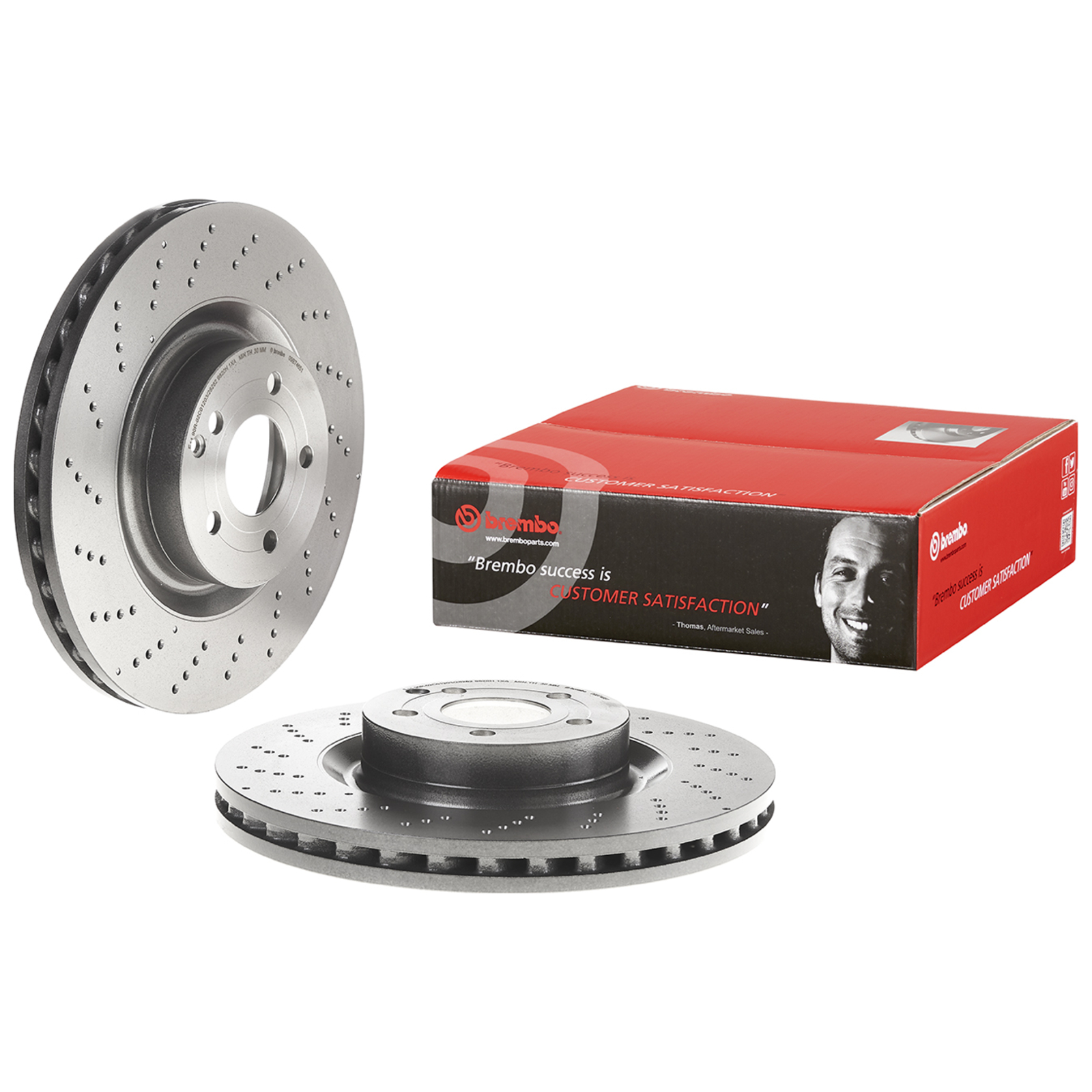 2x BREMBO Bremsscheibe PRIME LINE - UV Coated