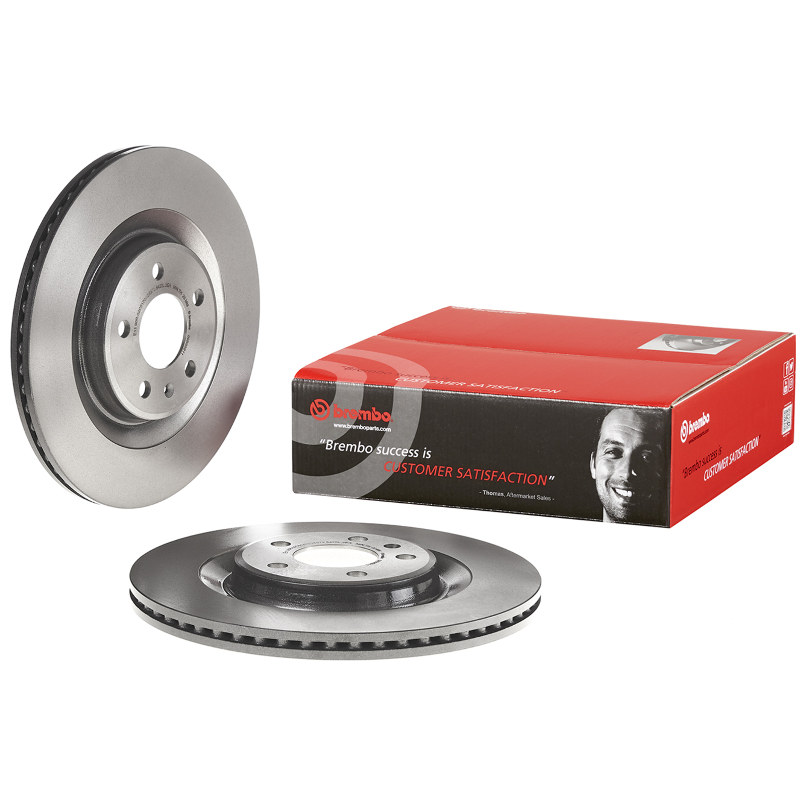 2x BREMBO Bremsscheibe PRIME LINE - UV Coated