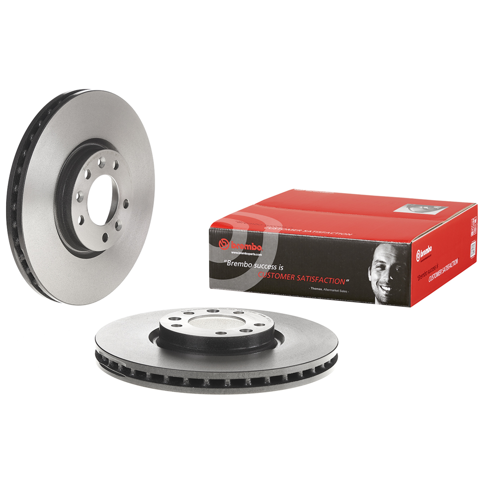 2x BREMBO Bremsscheibe PRIME LINE - UV Coated