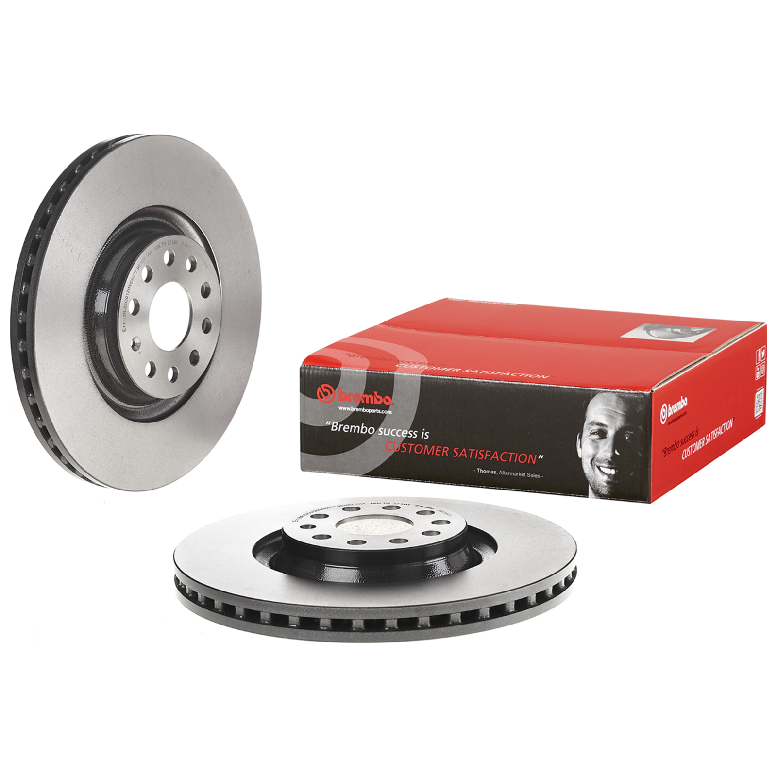 2x BREMBO Bremsscheibe PRIME LINE - UV Coated