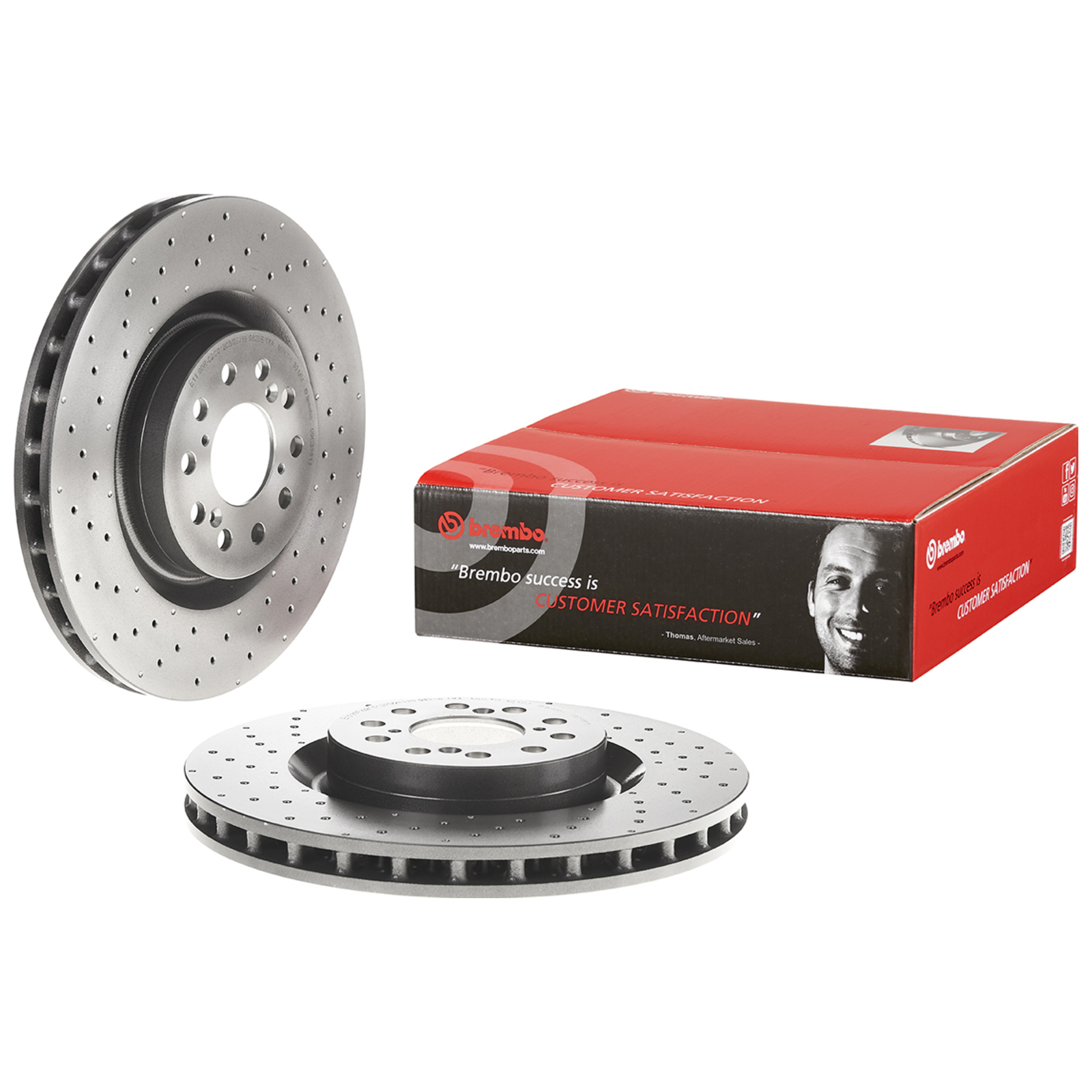 2x BREMBO Bremsscheibe PRIME LINE - UV Coated