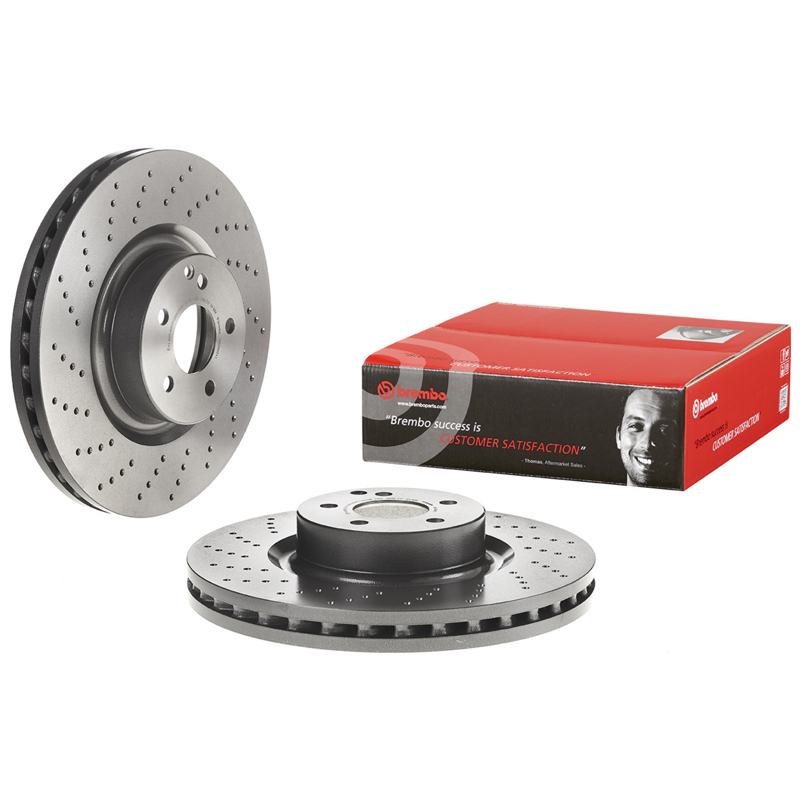 2x BREMBO Bremsscheibe PRIME LINE - UV Coated