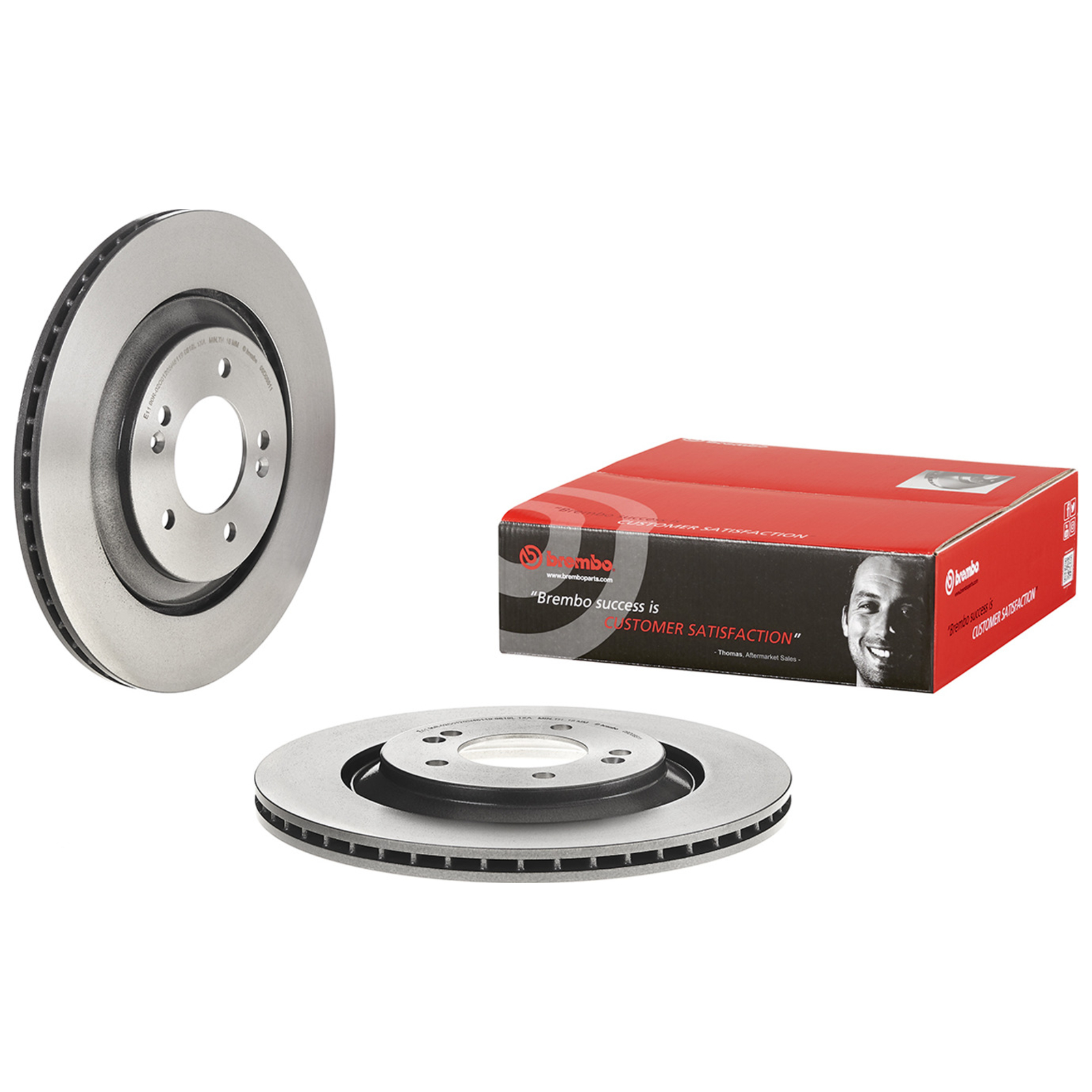 2x BREMBO Bremsscheibe PRIME LINE - UV Coated