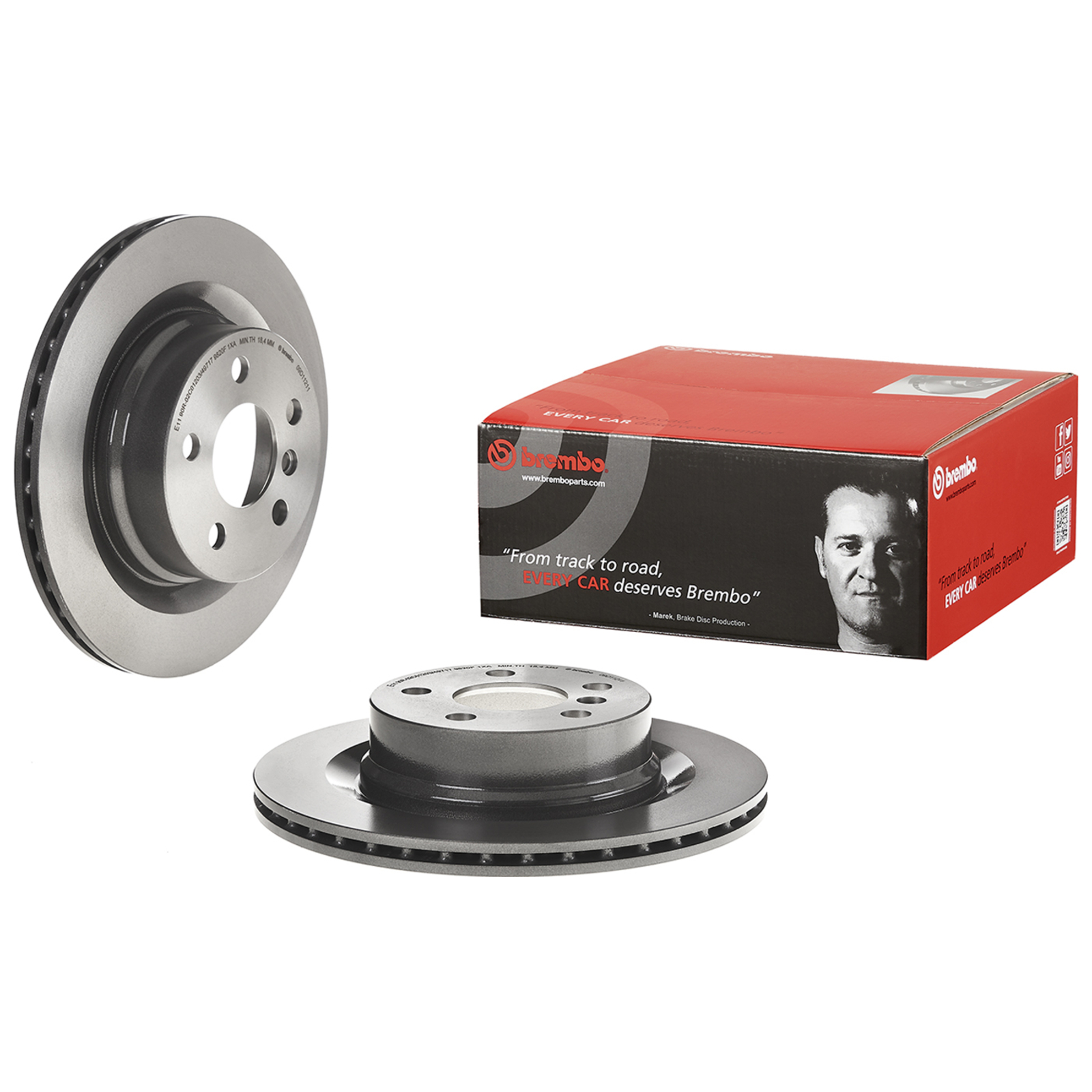 2x BREMBO Brake Disc COATED DISC LINE