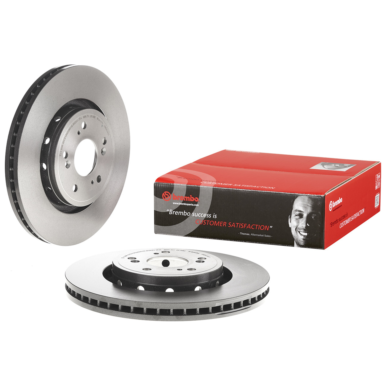 2x BREMBO Brake Disc PRIME LINE - UV Coated