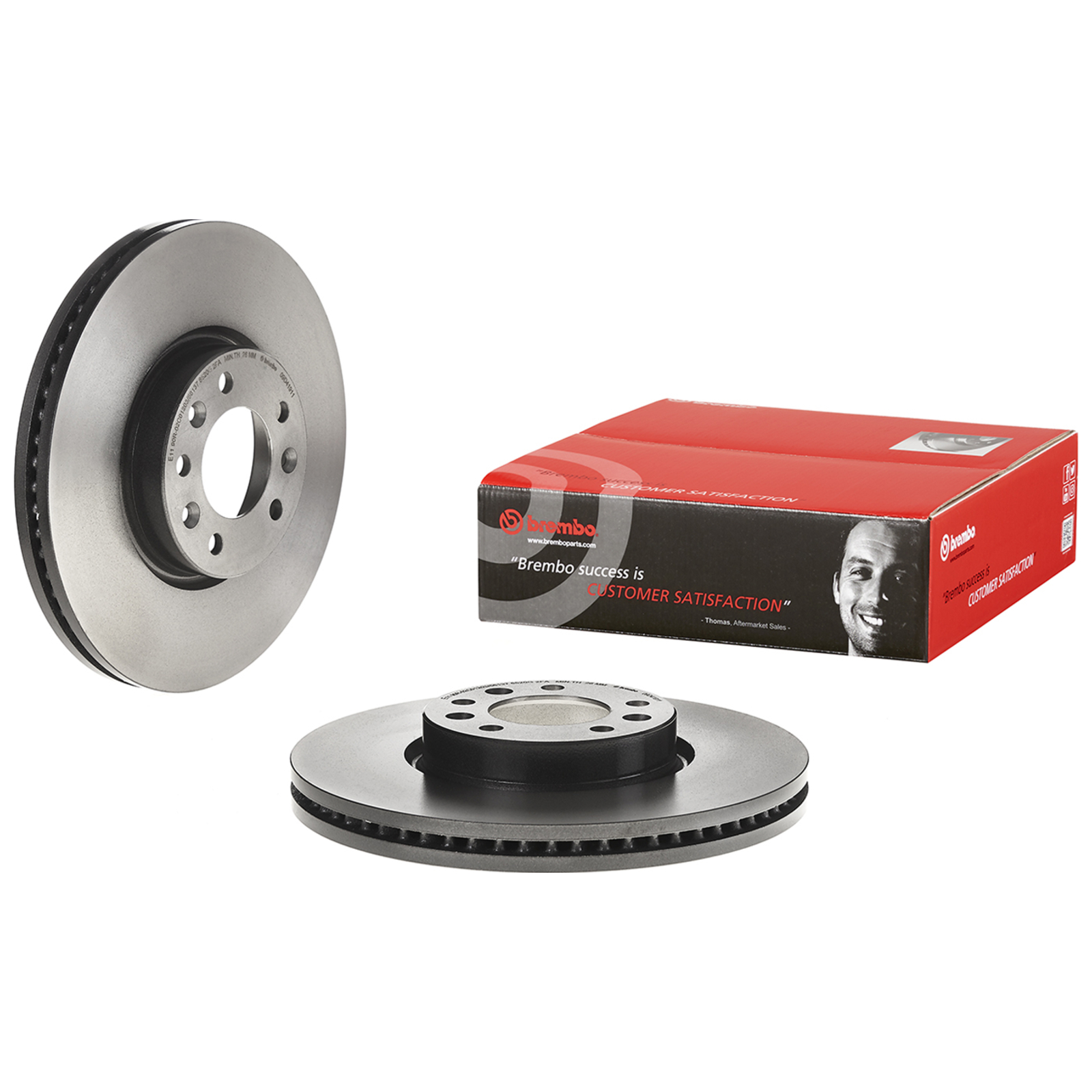 2x BREMBO Bremsscheibe PRIME LINE - UV Coated