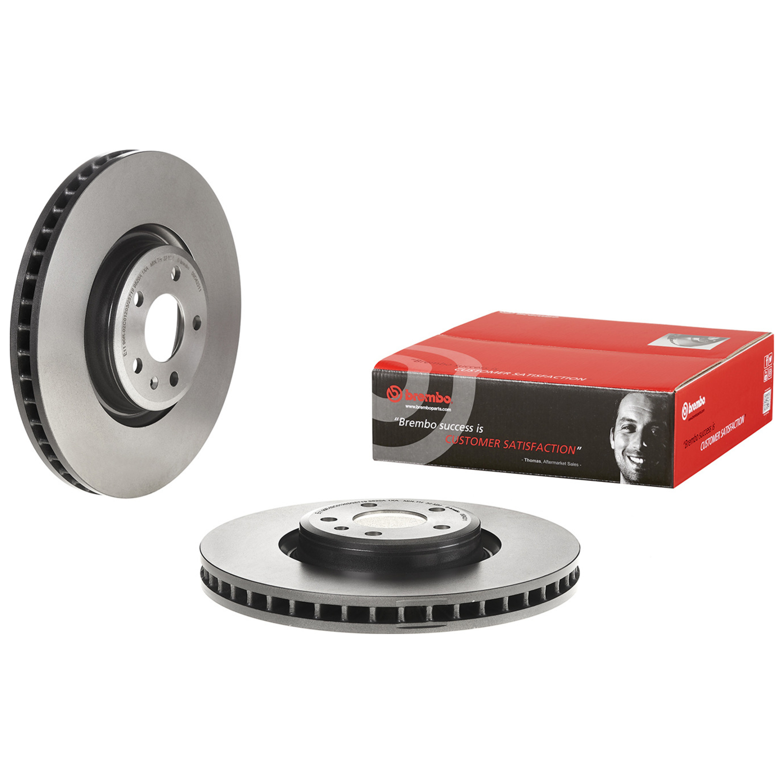 2x BREMBO Bremsscheibe PRIME LINE - UV Coated