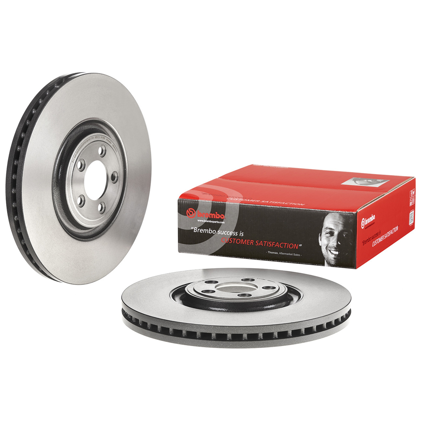 2x BREMBO Bremsscheibe PRIME LINE - UV Coated