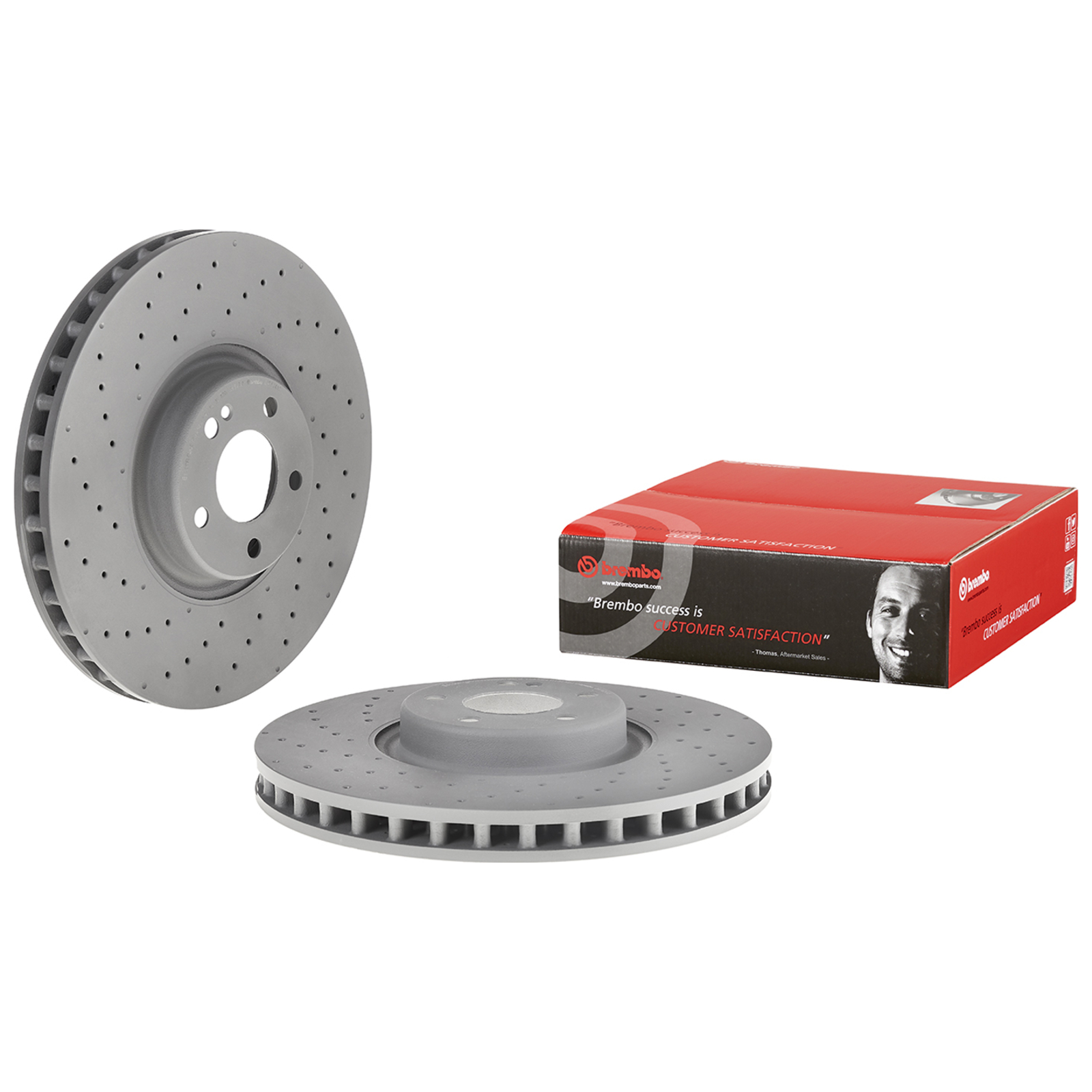 2x BREMBO Brake Disc CO-CAST DISCS LINE