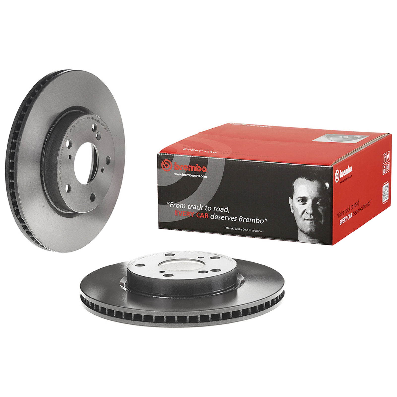 2x BREMBO Bremsscheibe PRIME LINE - UV Coated