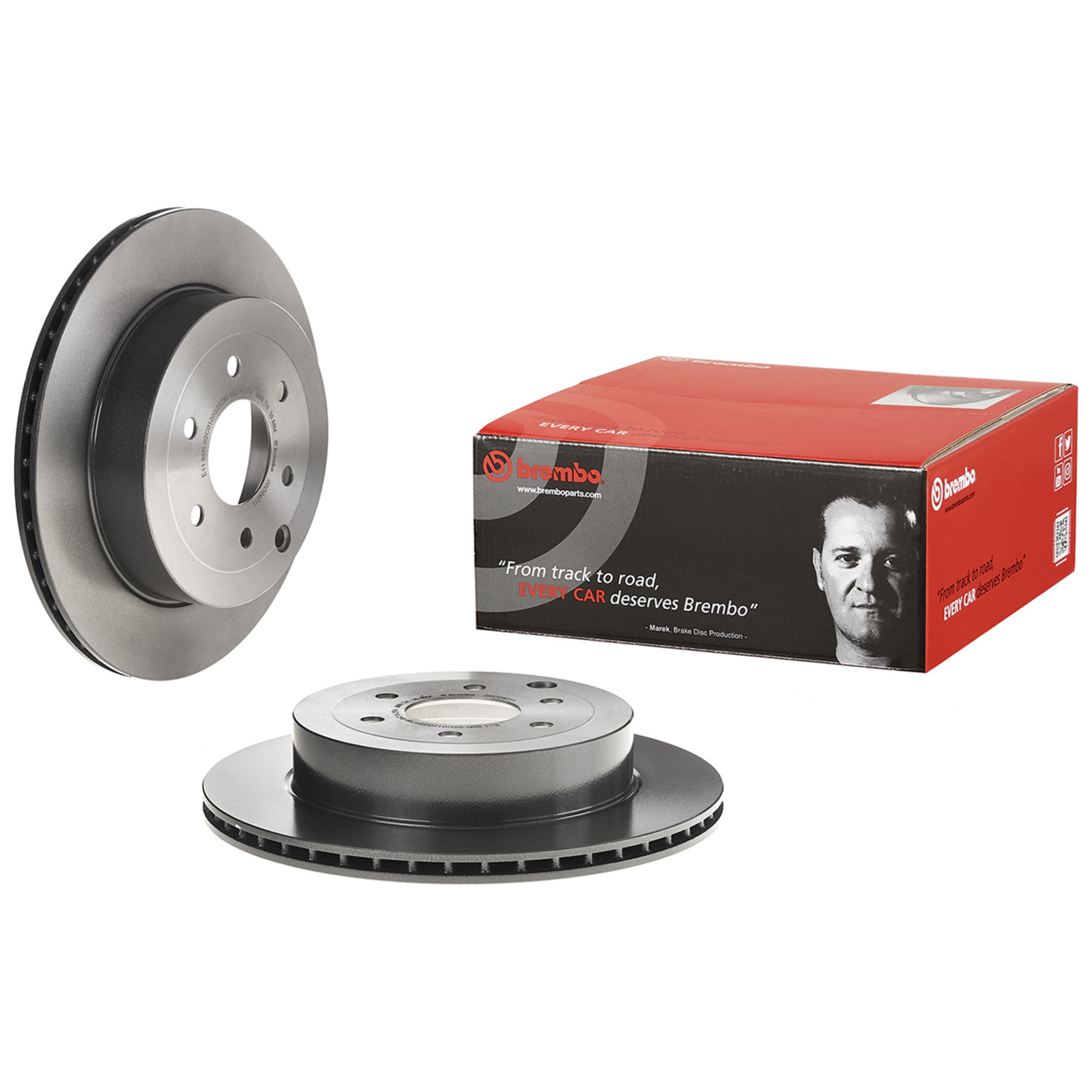 2x BREMBO Bremsscheibe PRIME LINE - UV Coated