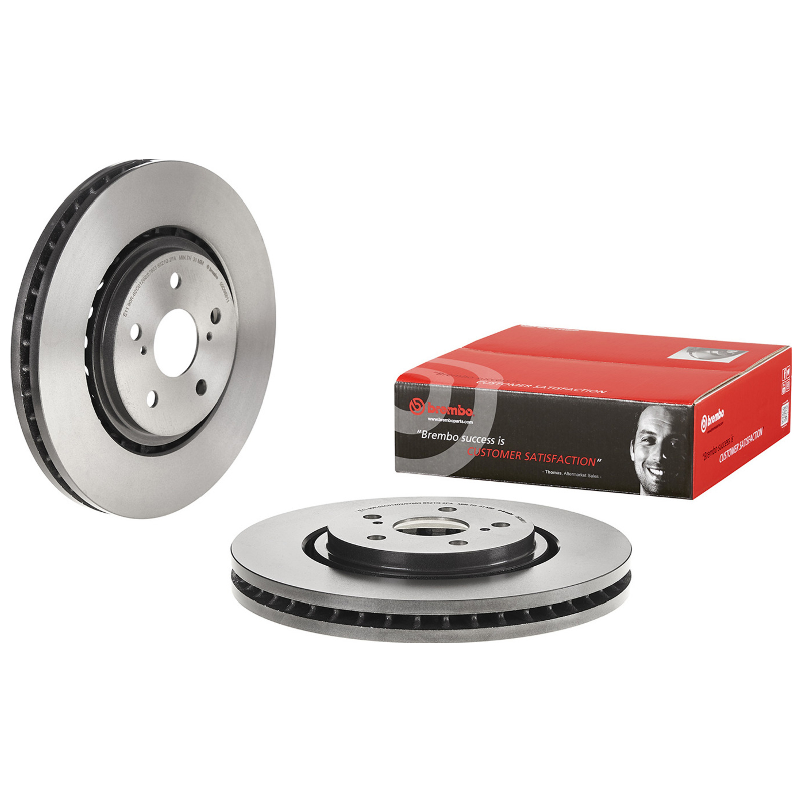 2x BREMBO Brake Disc COATED DISC LINE