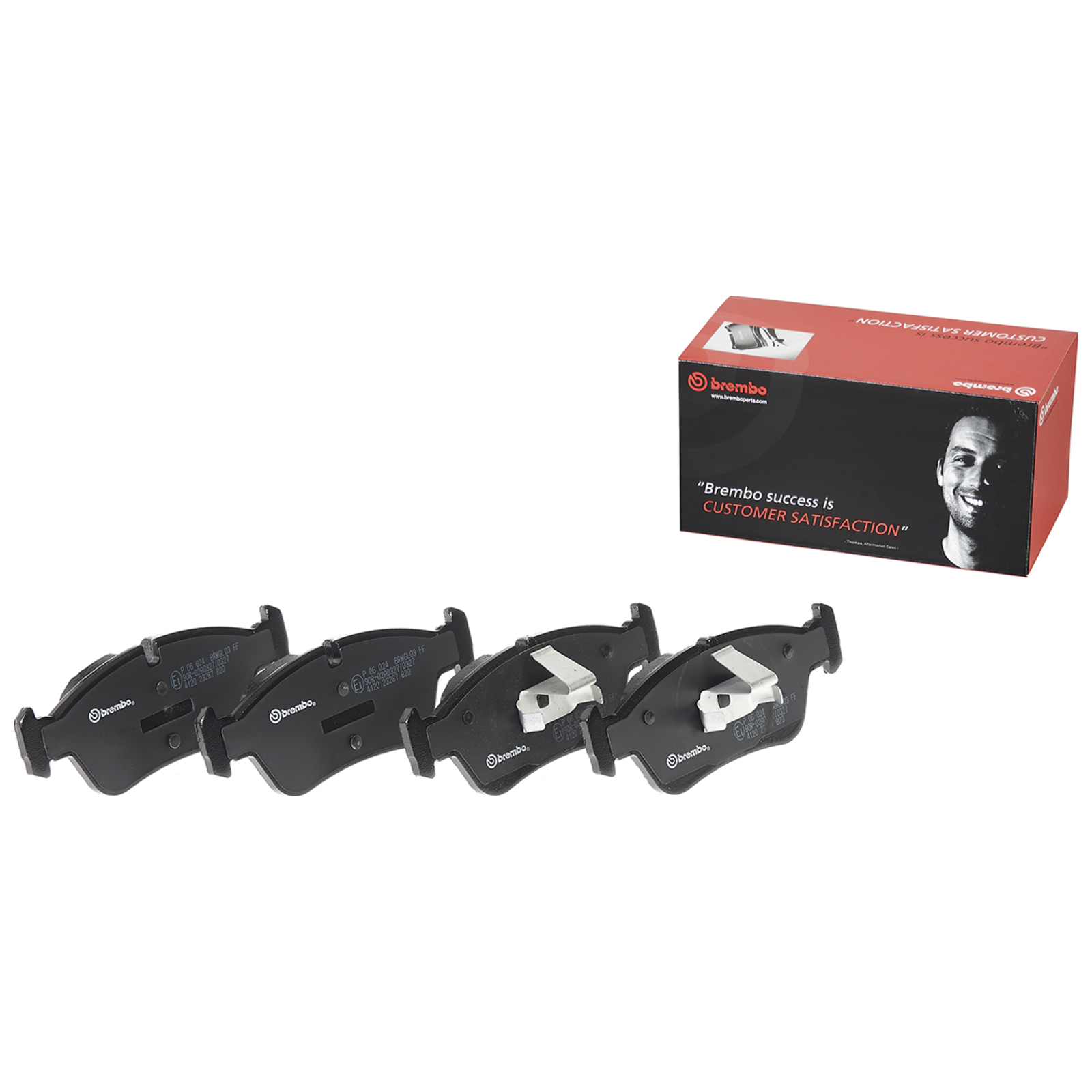 BREMBO 4x Bremsbeläge Bremsbelagsatz