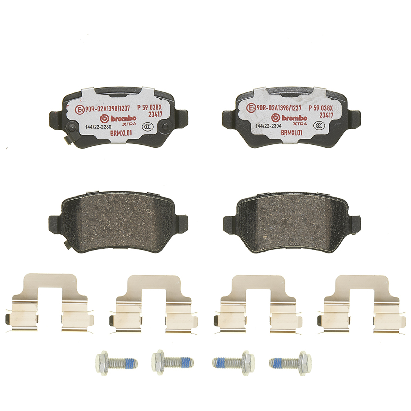 BREMBO Brake Pad Set, disc brake BREMBO XTRA LINE