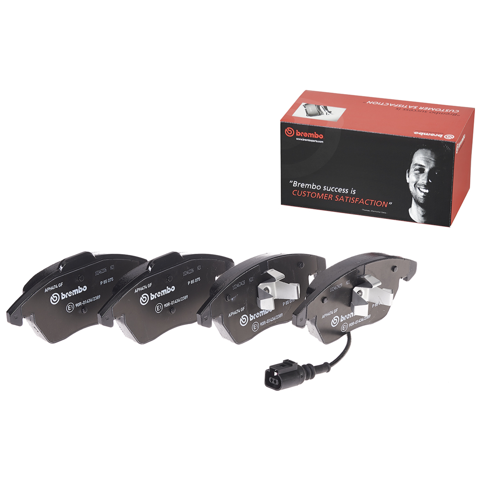 BREMBO 4x Bremsbeläge Bremsbelagsatz