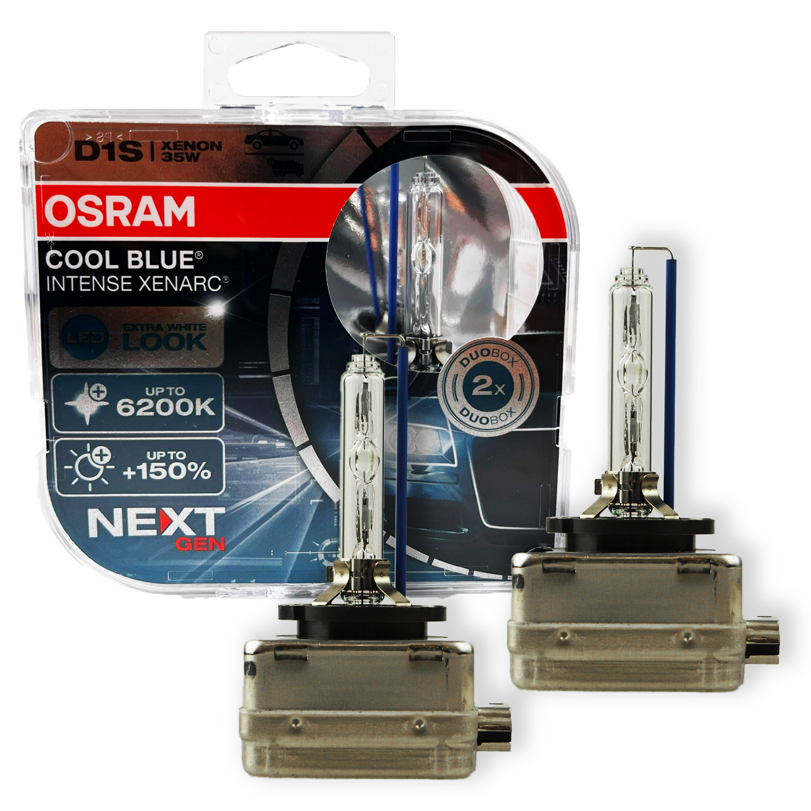 2x Osram D1S Xenarc Cool Blue Intense Xenon Birnen