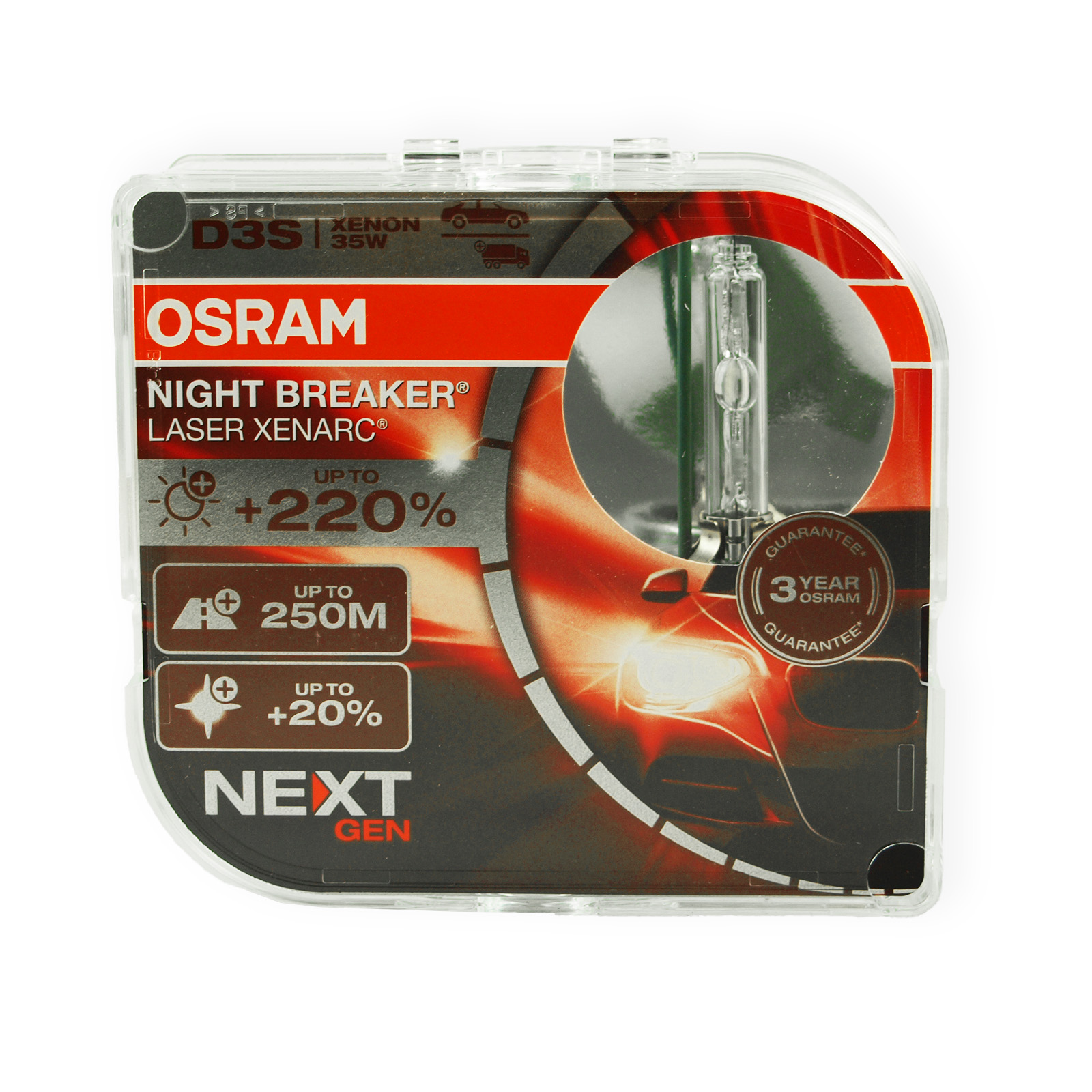 2x Osram D3S 4400K Xenarc Night Breaker Laser Xenon Birnen Brenner