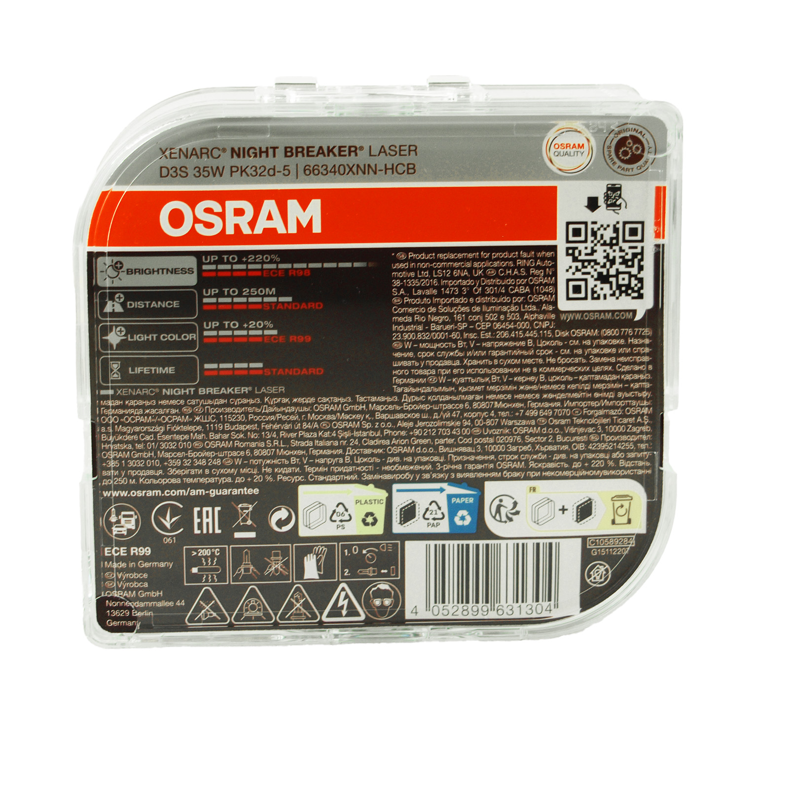 2x Osram D3S 4400K Xenarc Night Breaker Laser Xenon Birnen Brenner