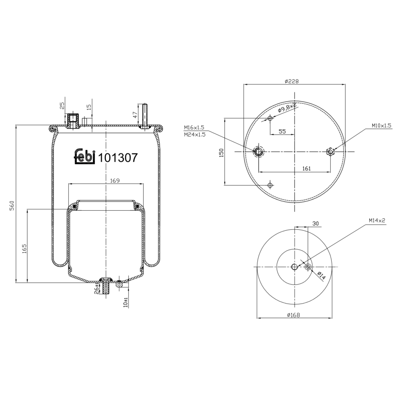 FEBI BILSTEIN Bellow, air suspension