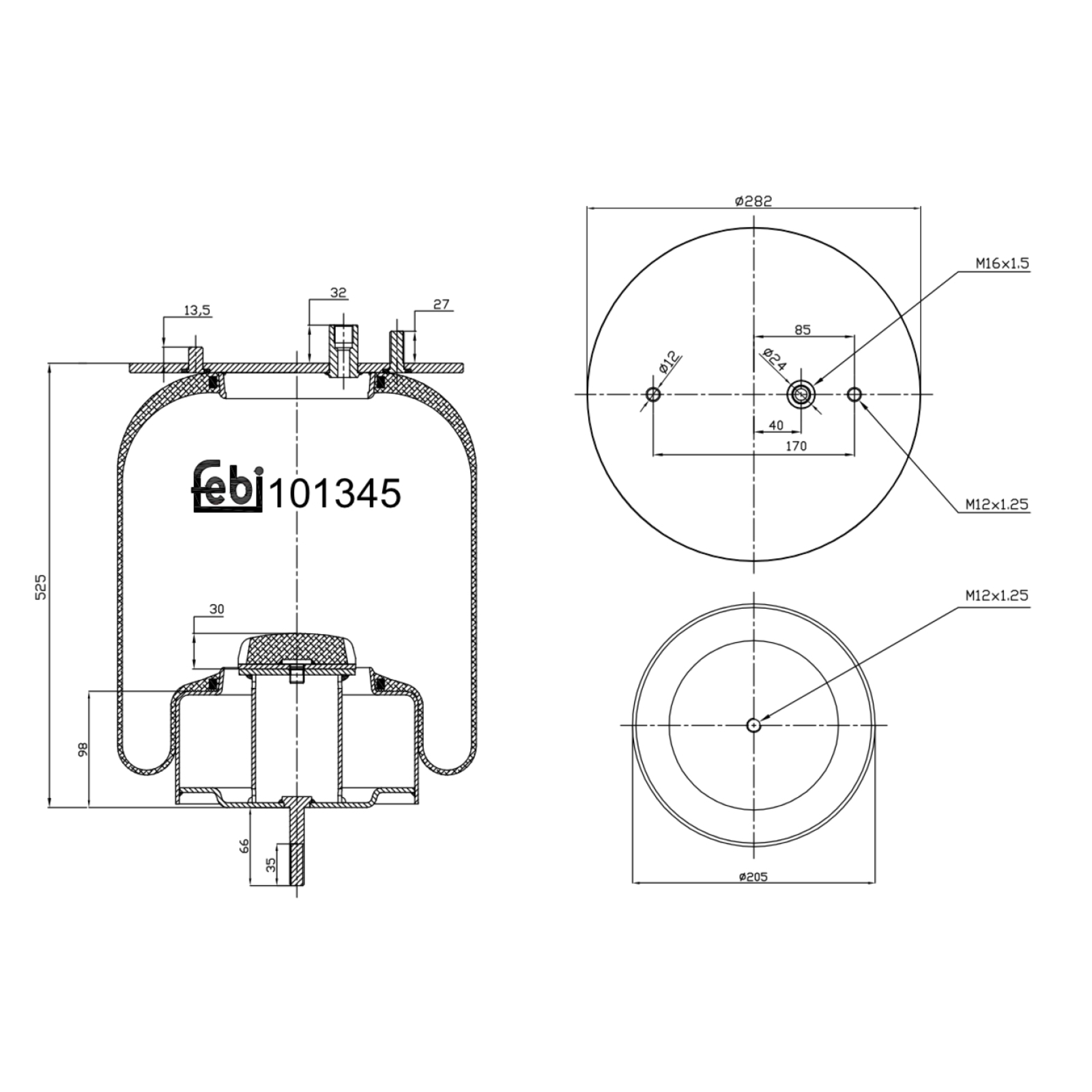 FEBI BILSTEIN Bellow, air suspension