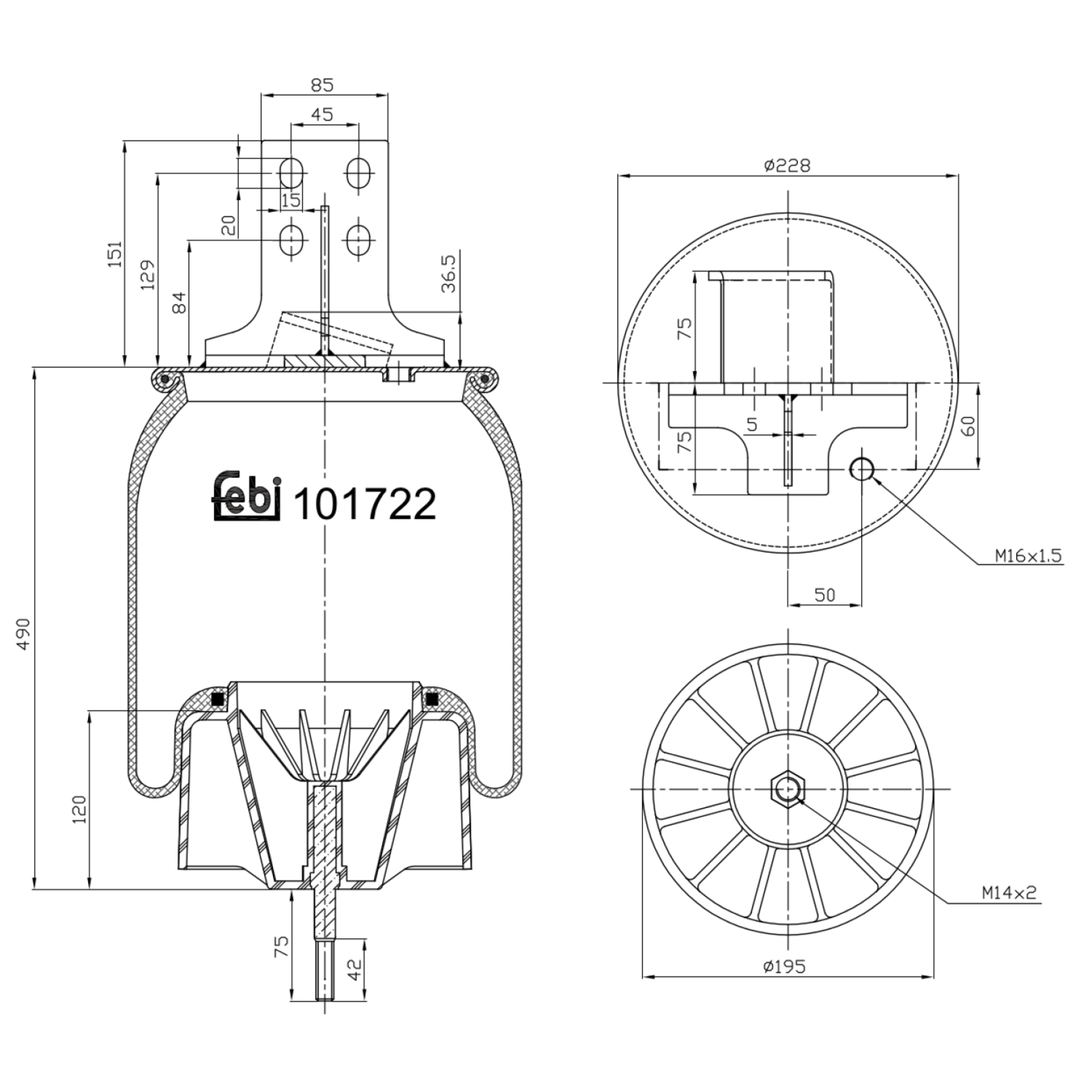 FEBI BILSTEIN Bellow, air suspension