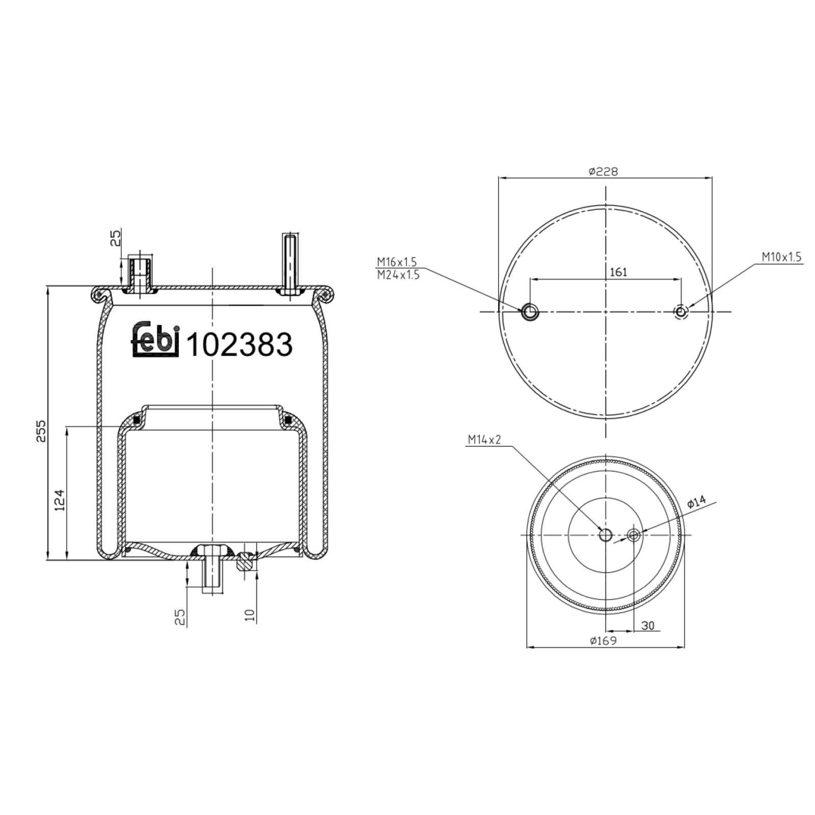 FEBI BILSTEIN Bellow, air suspension