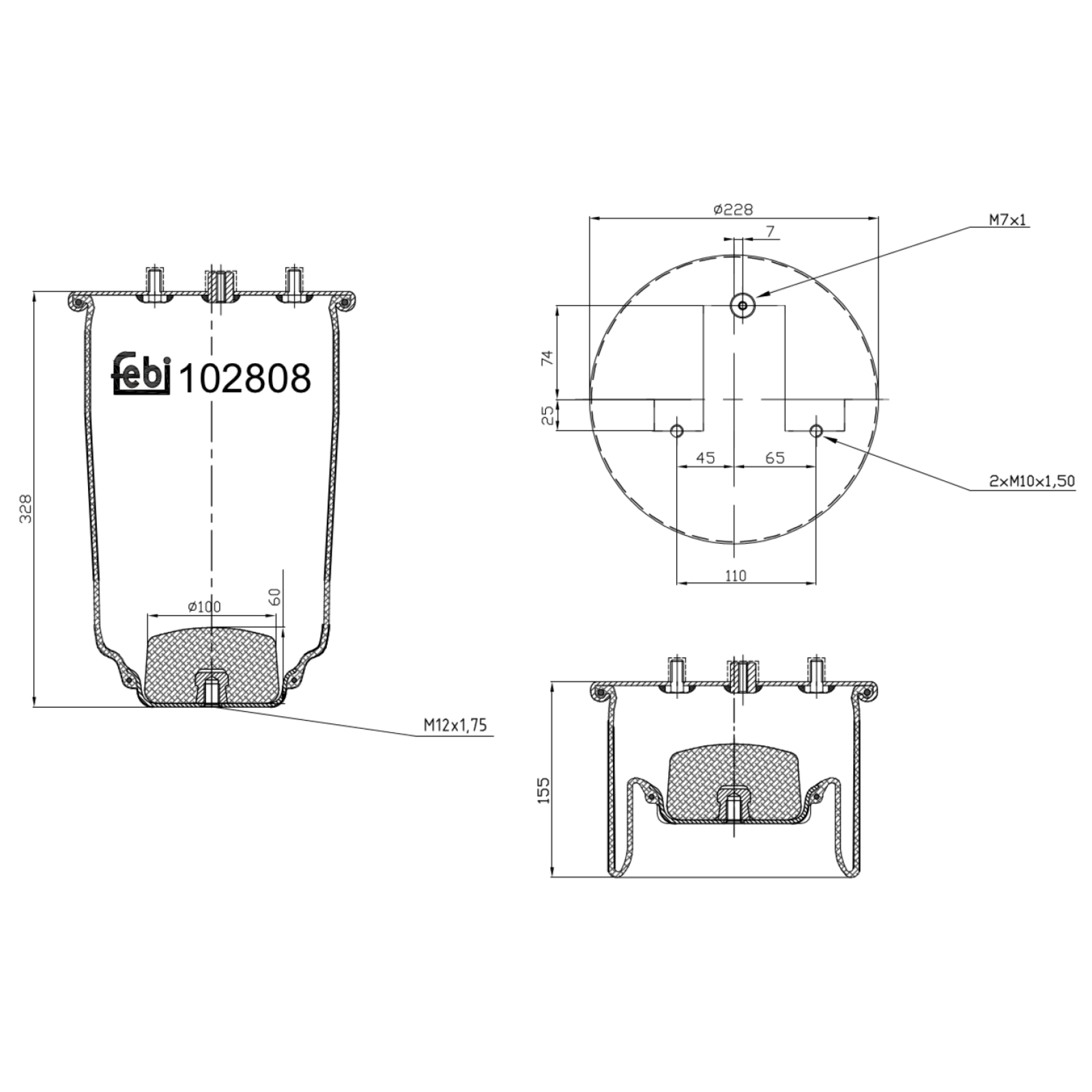 FEBI BILSTEIN Bellow, air suspension