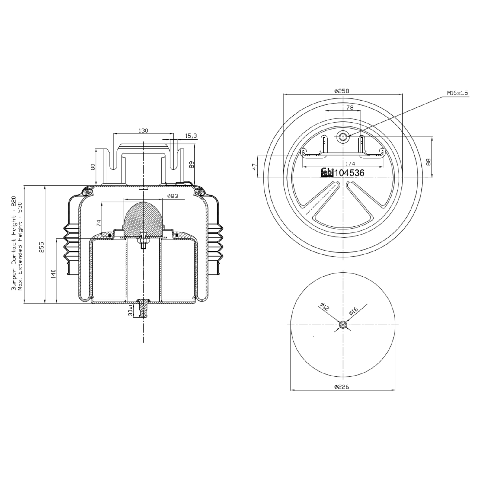 FEBI BILSTEIN Bellow, air suspension