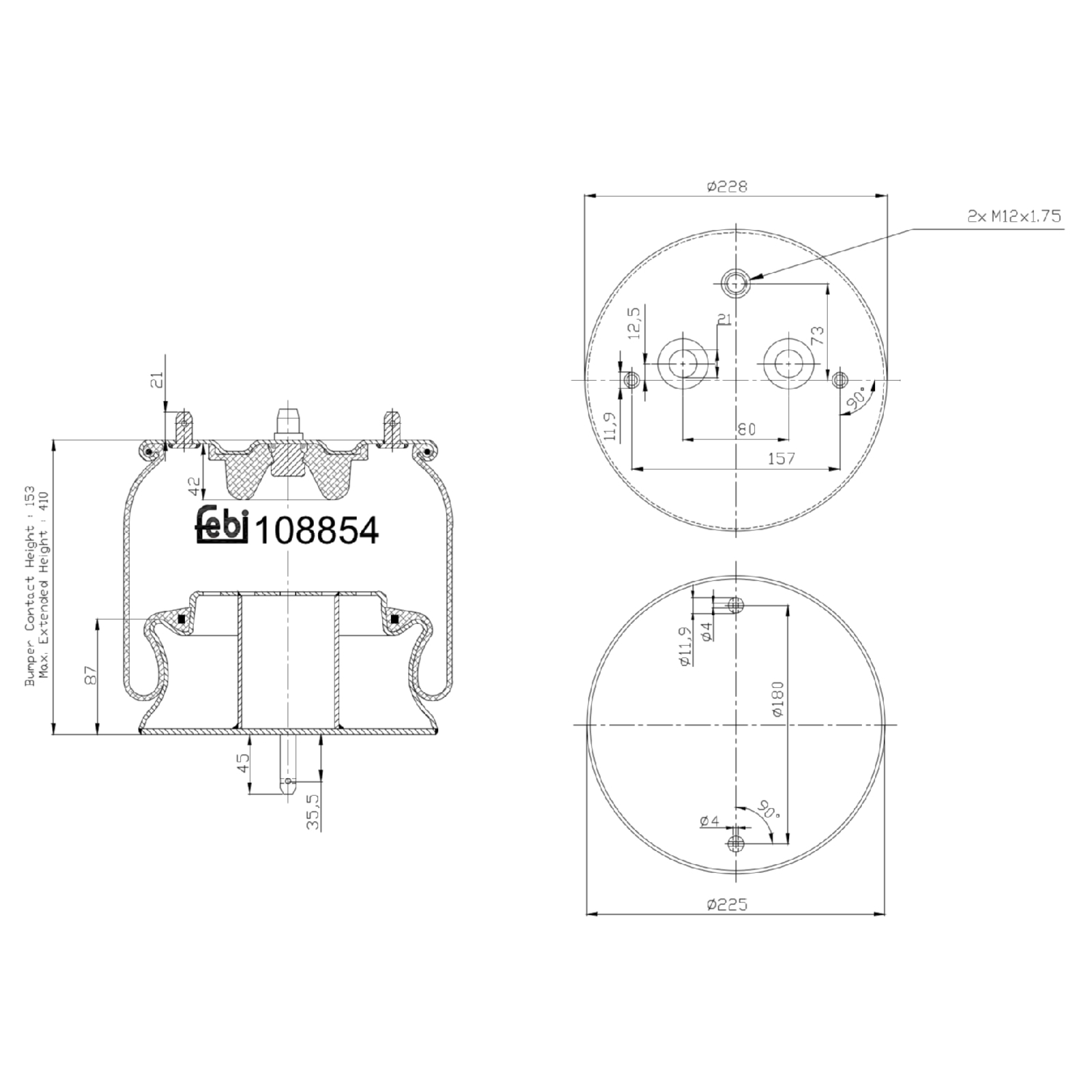 FEBI BILSTEIN Bellow, air suspension