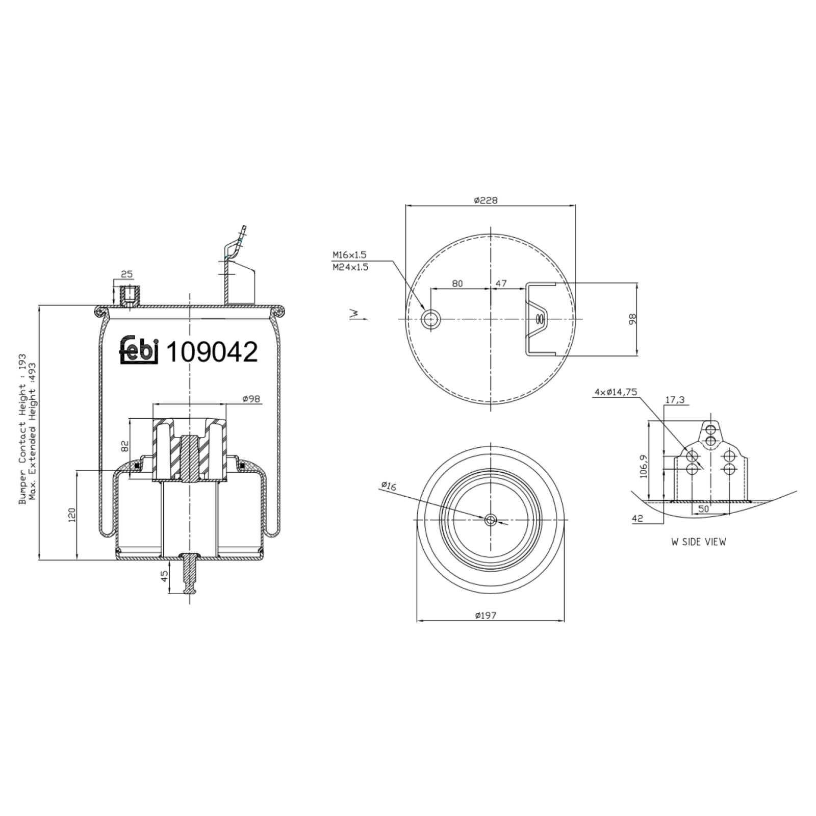 FEBI BILSTEIN Bellow, air suspension