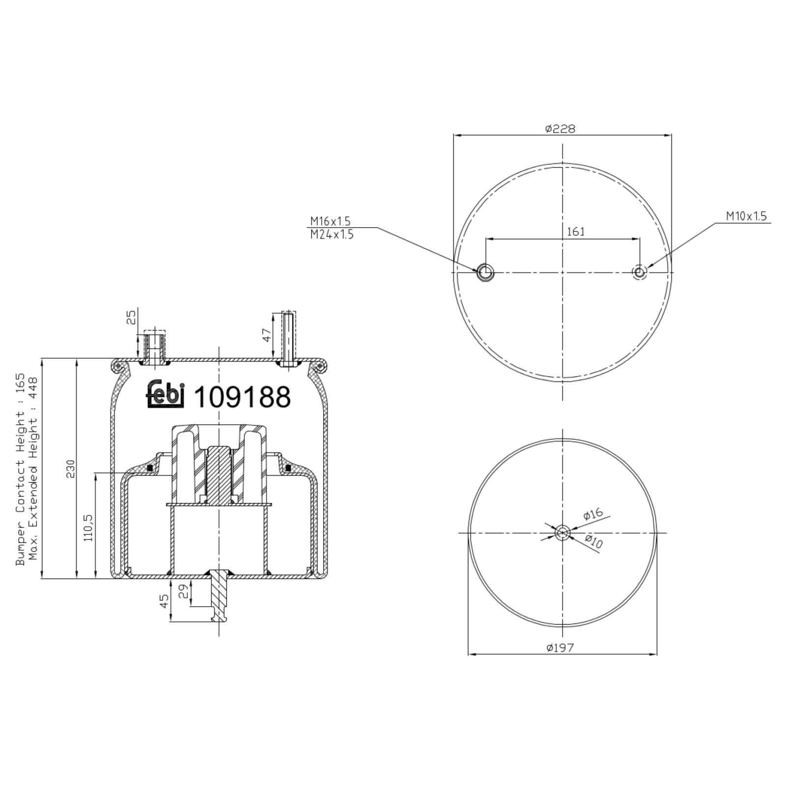 FEBI BILSTEIN Bellow, air suspension