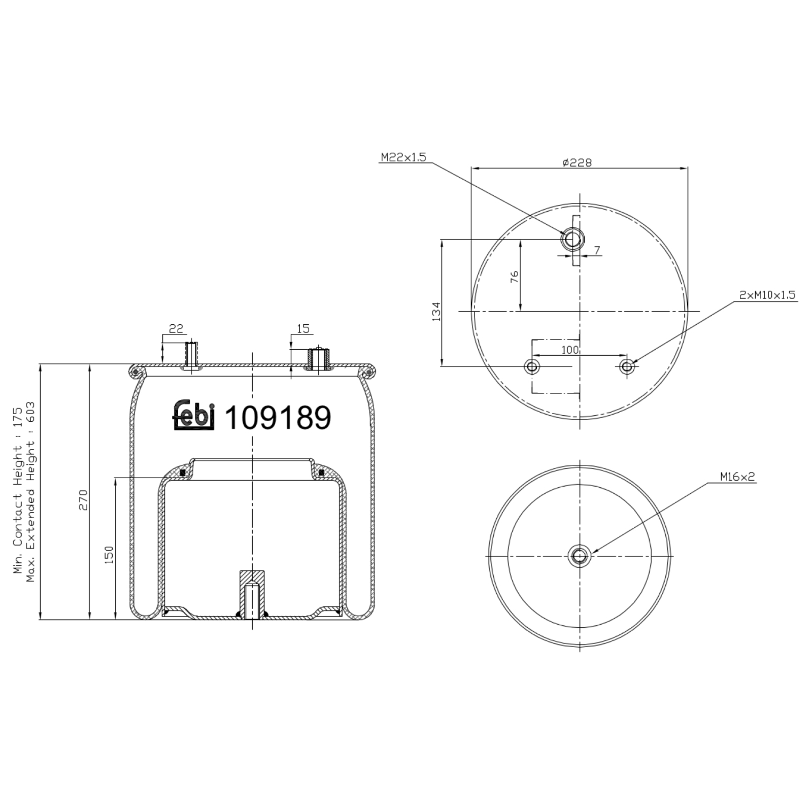 FEBI BILSTEIN Bellow, air suspension