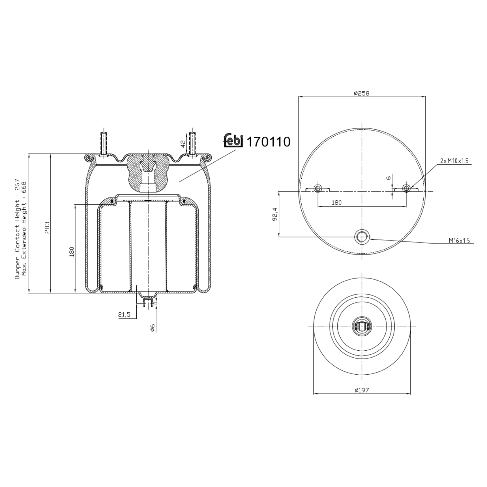 FEBI BILSTEIN Bellow, air suspension