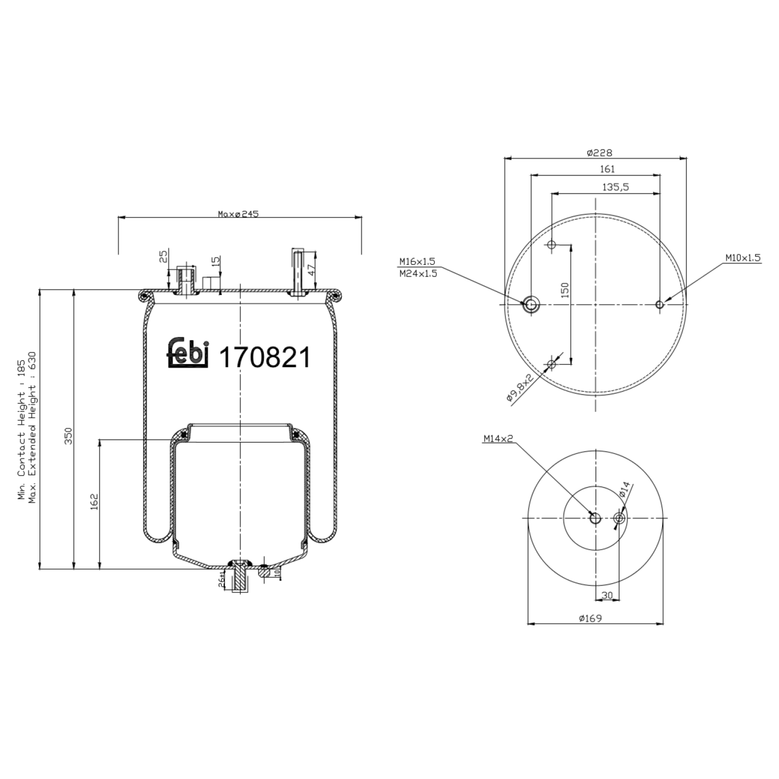 FEBI BILSTEIN Bellow, air suspension