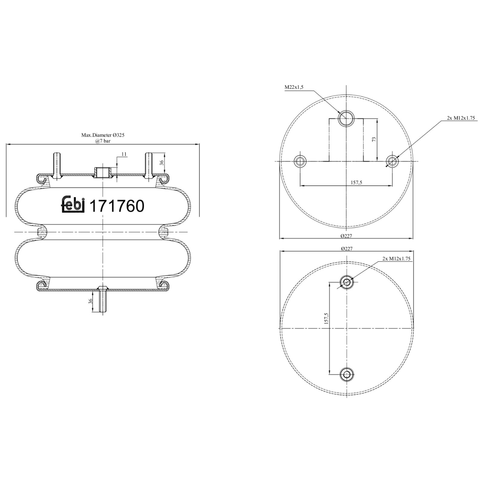FEBI BILSTEIN Bellow, air suspension