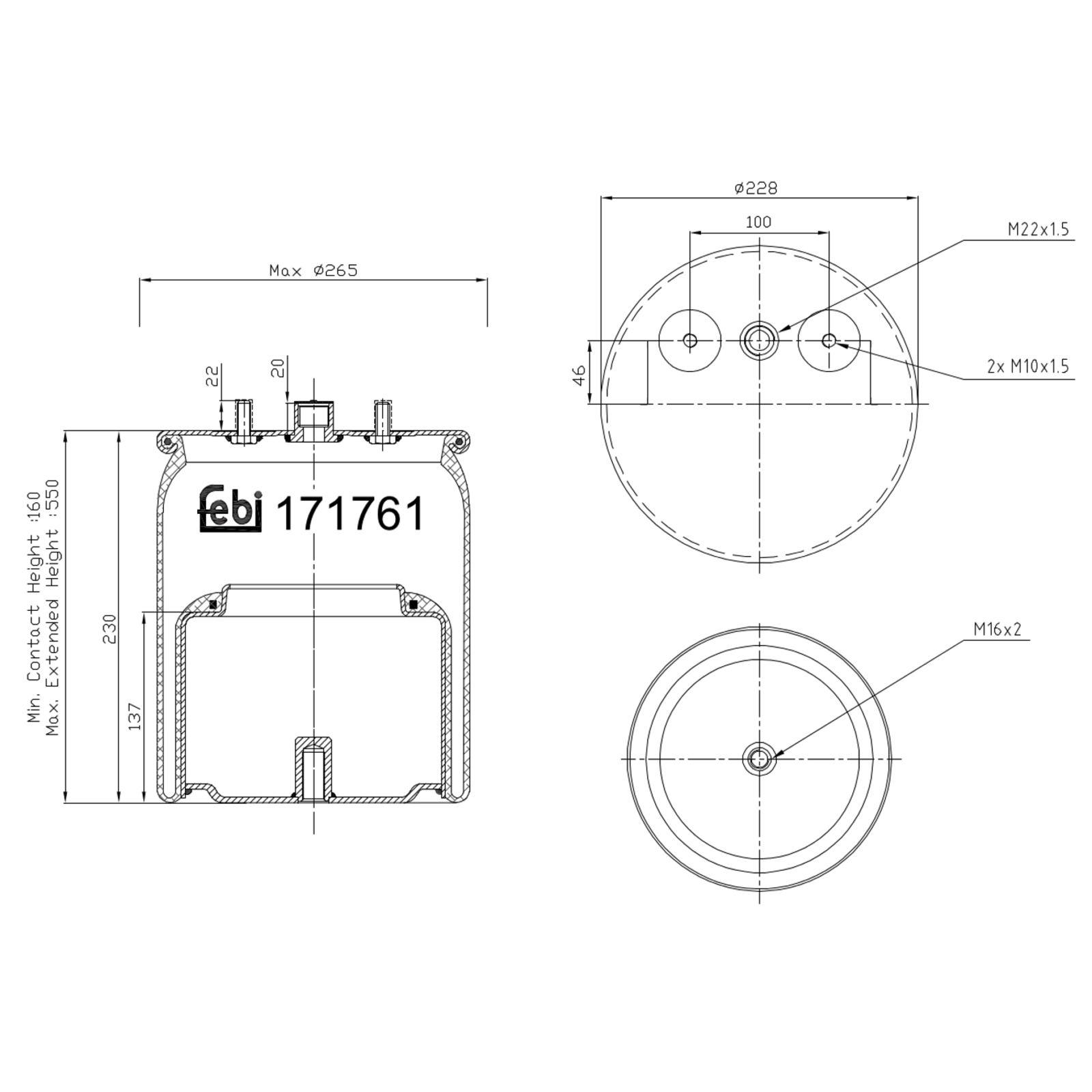 FEBI BILSTEIN Bellow, air suspension