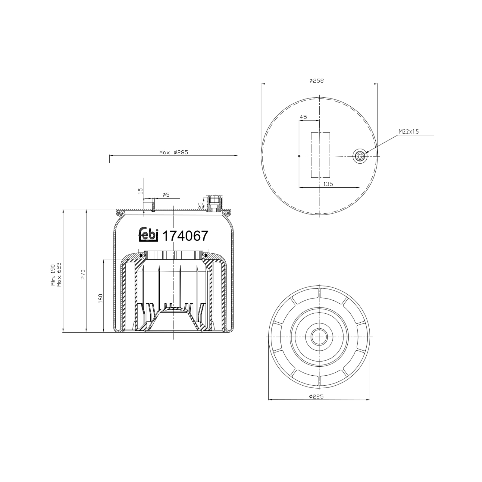 FEBI BILSTEIN Bellow, air suspension