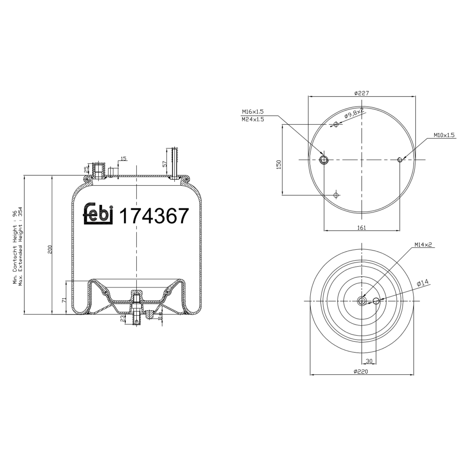 FEBI BILSTEIN Bellow, air suspension