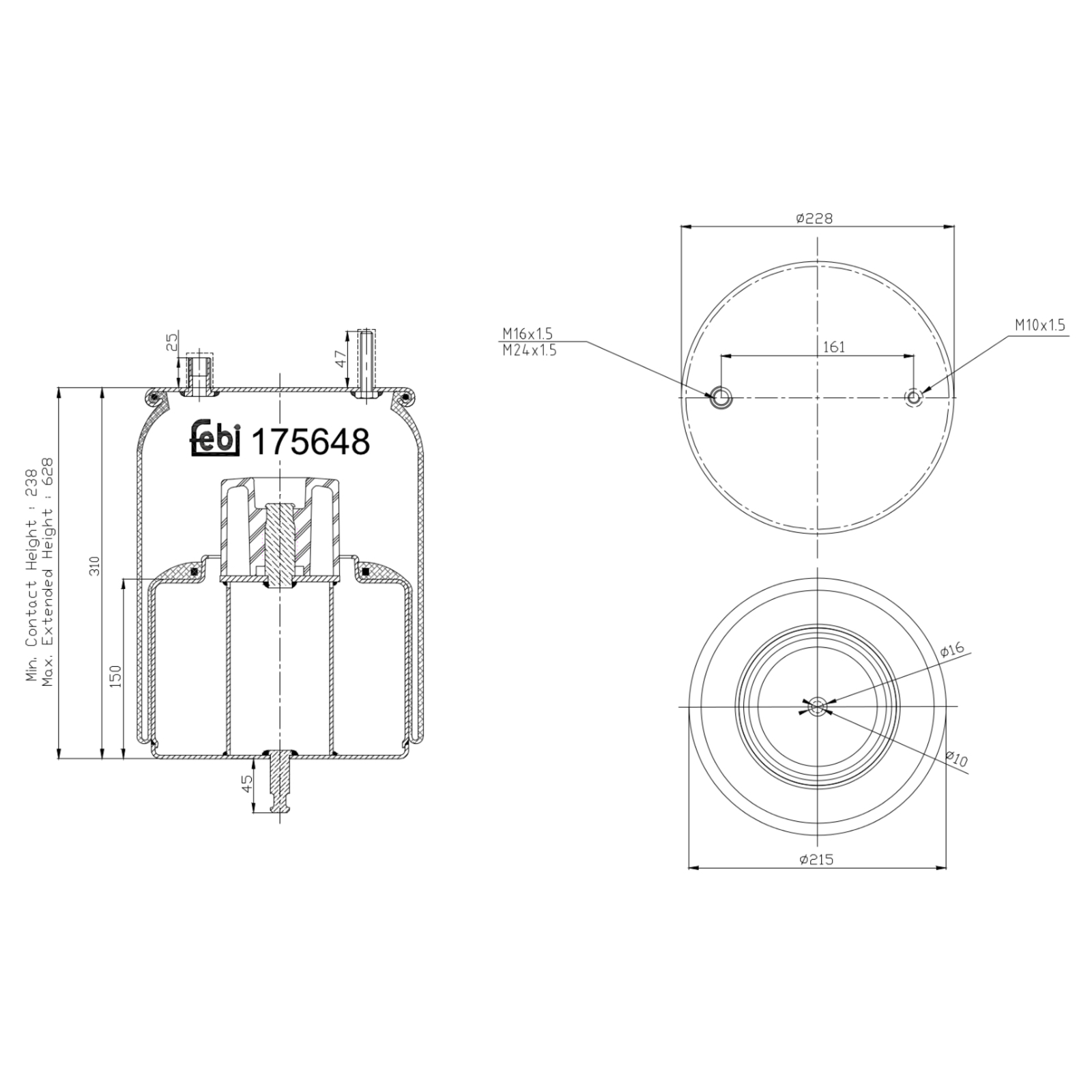 FEBI BILSTEIN Bellow, air suspension