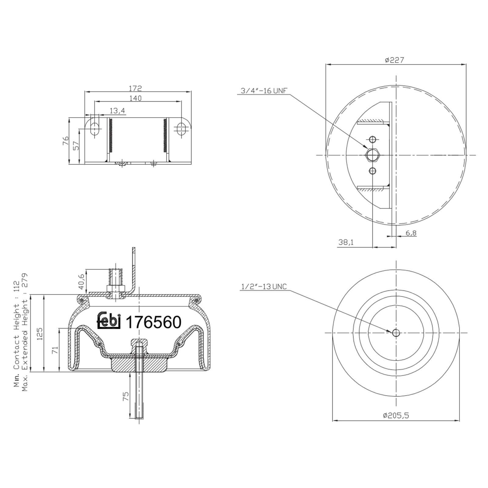 FEBI BILSTEIN Bellow, air suspension