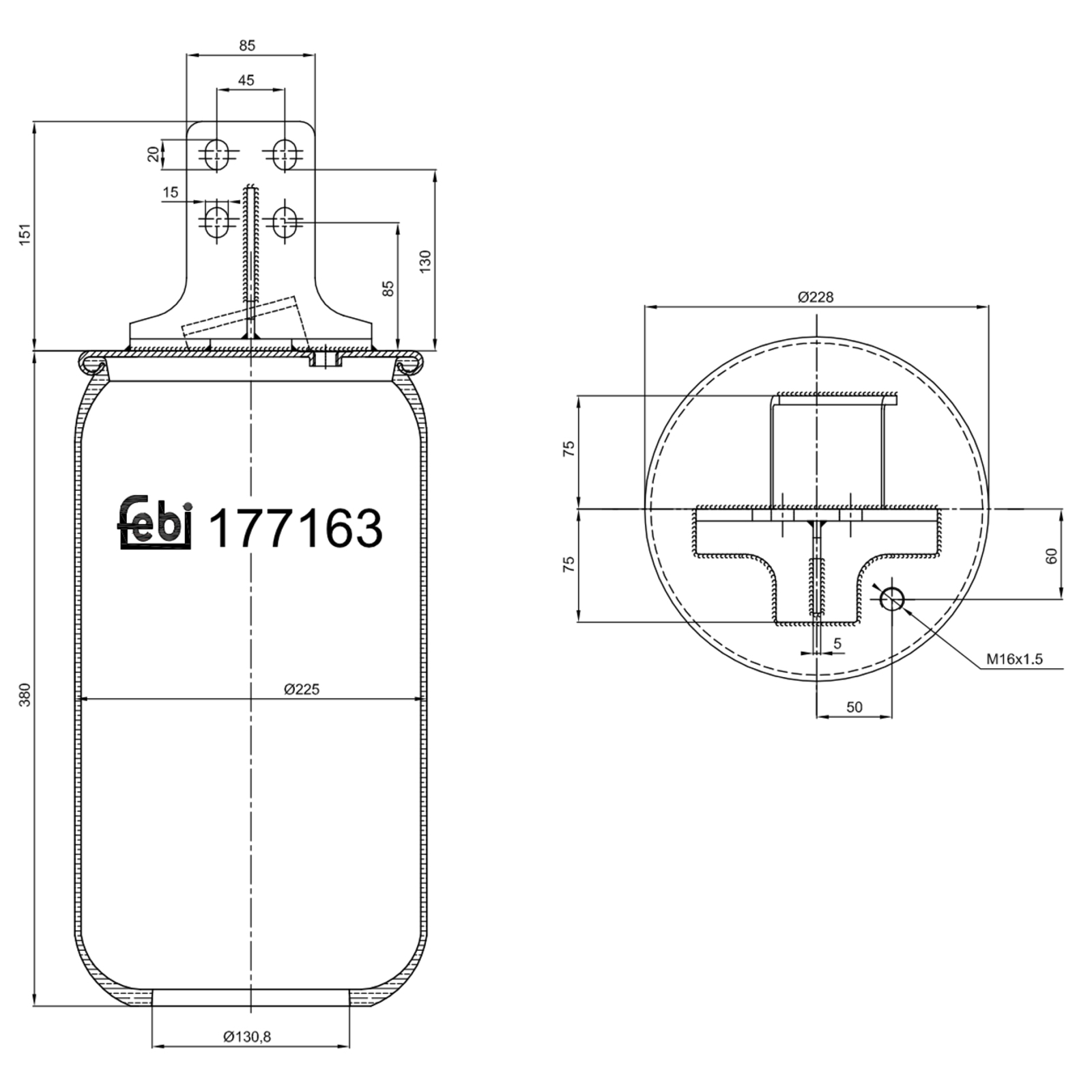 FEBI BILSTEIN Bellow, air suspension