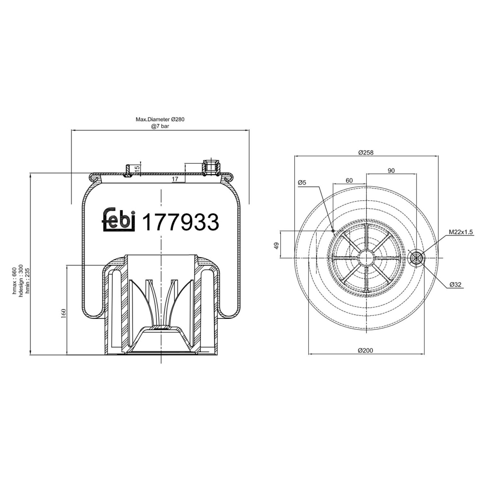 FEBI BILSTEIN Bellow, air suspension