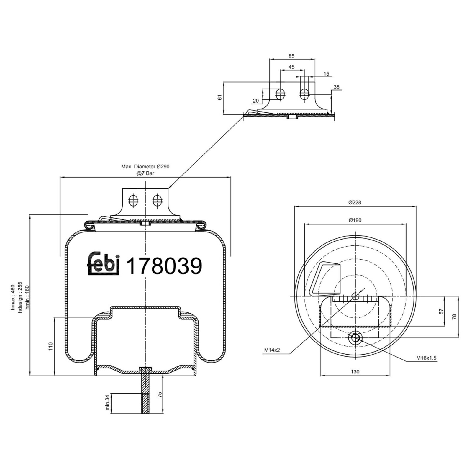 FEBI BILSTEIN Bellow, air suspension