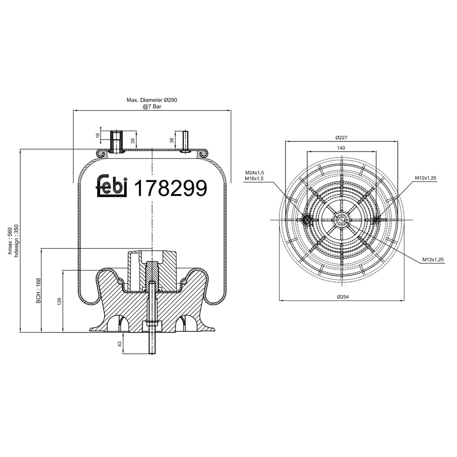 FEBI BILSTEIN Bellow, air suspension