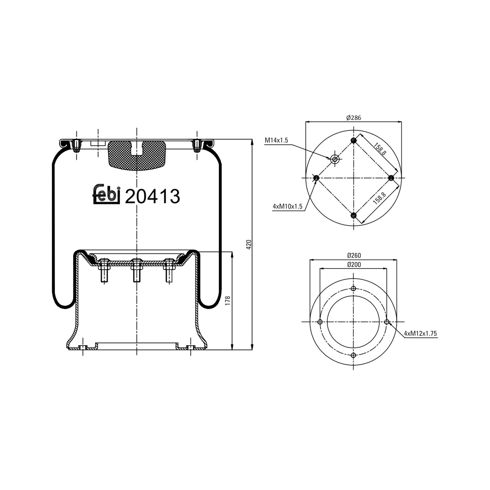 FEBI BILSTEIN Bellow, air suspension