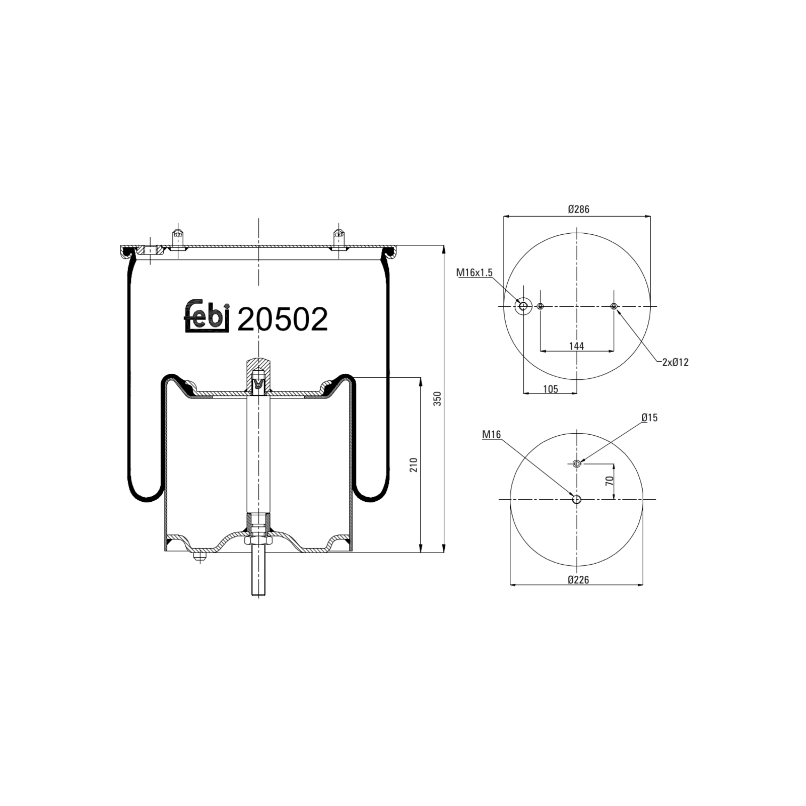 FEBI BILSTEIN Bellow, air suspension
