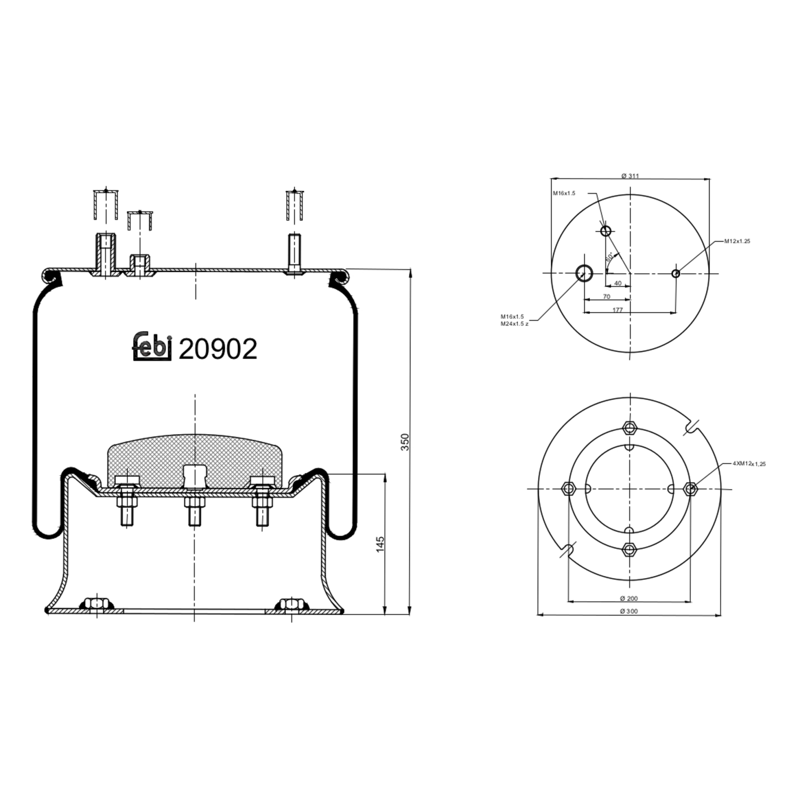 FEBI BILSTEIN Bellow, air suspension